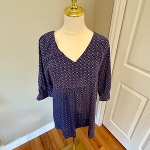 Banana Republic Purple Patterned Tunic